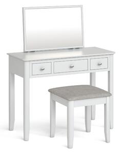 White Dressing Table Set, Mirror, Stool | Roseland Furniture