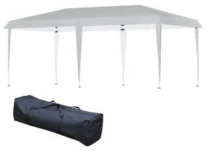 Outsunny Pop Up Gazebo with Double Roof, Foldable Canopy Tent for Weddings, Grey, 6m x 3m x 2.65m, with Carrying Bag