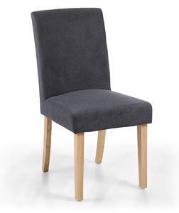 Compton Linen Effect Dark Grey Chair In Legs