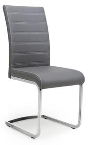Kally Leather Effect Grey Chair