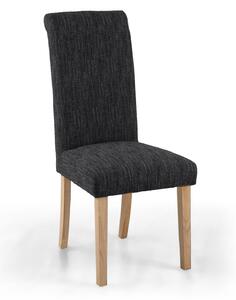 Polo Linen Effect Dark Grey Chair In Legs