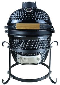 Outsunny Cast Iron Ceramic Kamado Charcoal BBQ Oven Black