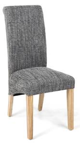 Karma Scroll Tweed Grey Chair
