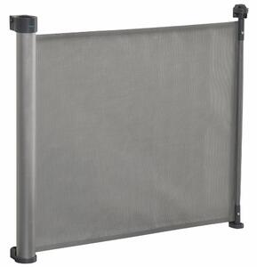 PawHut Retractable Safety Gate for Dog, Detachable Pet Barrier, Extend to 140 cm for Doorways, Hallways, Stairs, Grey