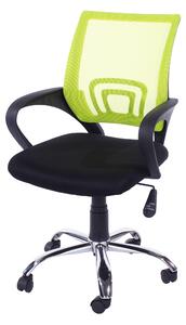 Lust study chair in lime green mesh black fabric & chrome base