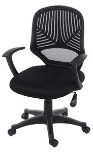 Lust home office chair in black mesh black fabric & black base