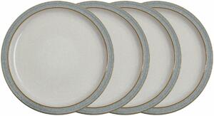 Denby Elements Light Grey 4 Piece Dinner Plate Set