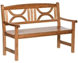 Outsunny Wooden Garden Bench, 2-Seater Outdoor Patio Loveseat, Perfect for Yard, Lawn, Porch, Durable, Natural