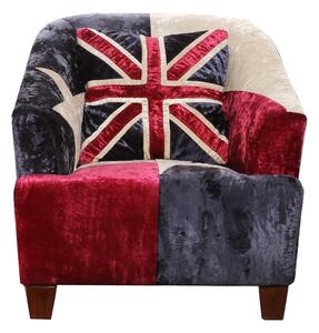 Union Jack Handmade Armchair Real Velvet