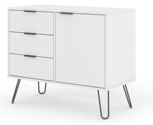 Augustine White Small Sideboard 1 Door 3 Drawers