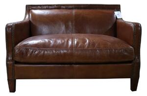 Chichester Handmade 2 Seater Stud Sofa Vintage Tan Distressed Real Leather