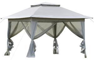 Outsunny Foldable Pop-up Party Tent Instant Canopy Sun Shade Gazebo Shelter Steel Frame Oxford w/ Roller Bag, 3.6 x 3.6 x 2.9(m)