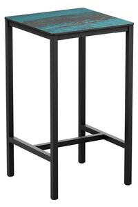 Erman - Teal - 60x60cm - 4 Leg Poseur Table - Black
