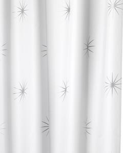 Croydex Patterned Textile Shower Curtain Stellar White
