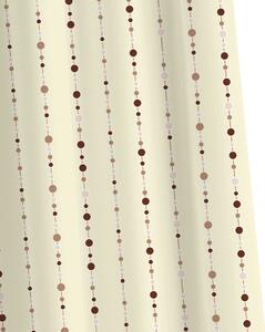 Croydex Patterned Textile Shower Curtain Dotty Cream