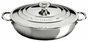 Le Creuset 30cm Signature Stainless Steel Shallow Casserole With Lid