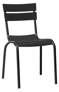 Manalo Stacking Alu Outdoor Side Chair - Black
