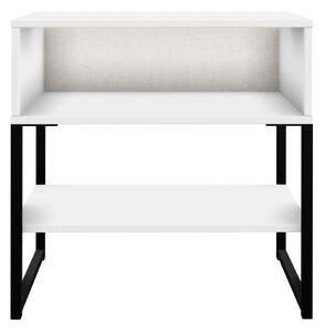 Hudson Open Drawer Bedside Table in Grey White Black or Olive for Contemporary Bedroom | Roseland Furniture