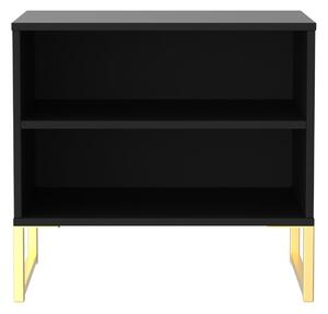 Hudson 2 Open Shelf Bedside Table in Grey White Black or Olive for Contemporary Bedroom | Roseland Furniture