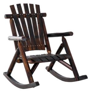 Outsunny Outdoor Fir Wood Rustic Patio Adirondack Rocking Chair Traditional Rustic Style & Pure Comfort