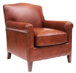 Vintage Handmade Connor Armchair Distressed Brown Real Leather