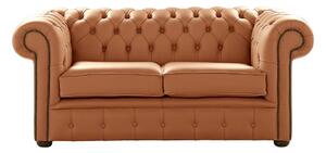 Chesterfield 2 Seater Shelly Saddle Leather Sofa Settee Bespoke In Classic Style