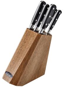 Stellar Sabatier IS 5 Piece Dark Wood Knife Block Set