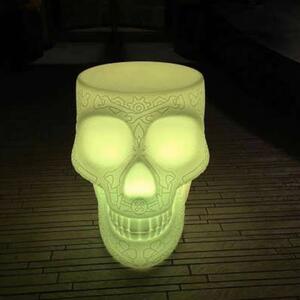 MEXICO STOOL AND SIDETABLE LAMP WITH RECHARGEABLE LED