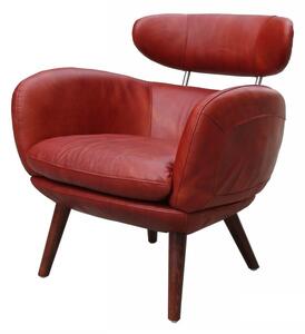 Althea Handmade Vintage Armchair Rouge Red Real Leather