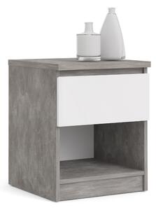 Naia Concrete 1 Drawer Bedside Cabinet