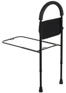 HOMCOM Steel Bed Assistance Rail 7-Height Adjustable w/ Storage Bag Foam Handle Safety Support Home