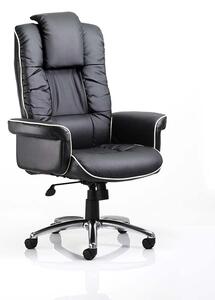 Chel Leather Adjustable Office Chair - Black