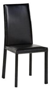 Lasita Bonded Leather Chairs Black Cream Brown
