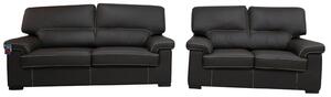 Patrick Handmade Contemporary 3+2 Sofa Suite Italian Chocolate Brown Real Leather