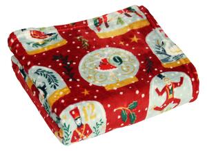 Festive 12 Days Sofa Fleece Throw | Christmas Bed Blanket | Roseland