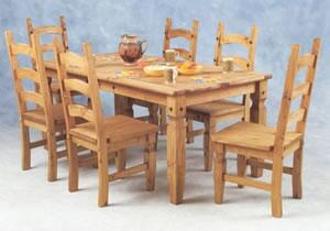 Kayley Pine Table & 6 Chairs