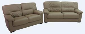 Parma Handmade 3+2 Sofa Suite Genuine Italian Coffee Milk Real Leather
