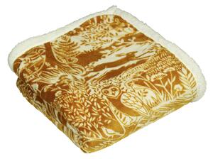 Perry Wood Sofa Sherpa Fleece Throw | Christmas Bed Blanket | Roseland