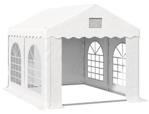 Outsunny 4 x 3 m Gazebo Canopy Party Tent with 4 Removable Side Walls and Windows for Outdoor Event, White