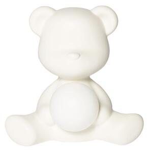 TEDDY GIRL LAMP WITH RECHARGEABLE LED - White