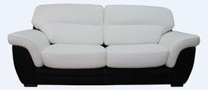 Daniel Handmade 3 Seater Sofa Contemporary Italian Black White Real Leather