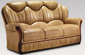 Hawaii Handmade 3 Seater Sofa Genuine Italian Nut Real Leather