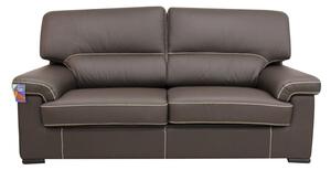 Patrick Handmade Contemporary 3 Seater Sofa Italian Chocolate Brown Real Leather