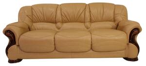 Susanna Handmade 3 Seater Sofa Settee Italian Nut Real Leather