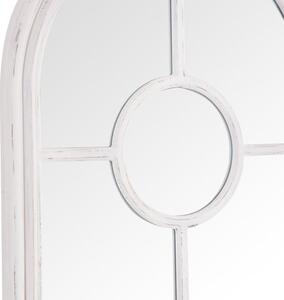 Arched Narrow White Window Mirror
