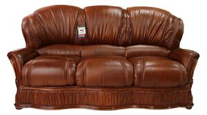 Bologna Handmade 3 Seater Sofa Genuine Italian Tabak Brown Real Leather