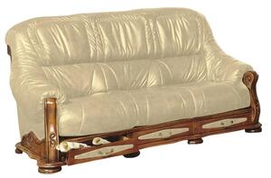Ohio Handmade 3 Seater Sofa Settee Storage Drawer Genuine Italian Real Leather
