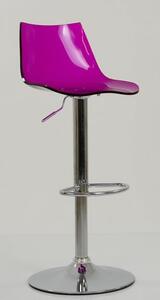 Haley Purple Acrylic Perspex Breakfast Bar Stool Height Adjustable
