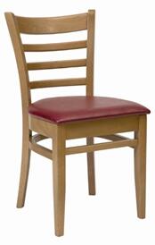 Dalia Oak Frame Chair Red Pad