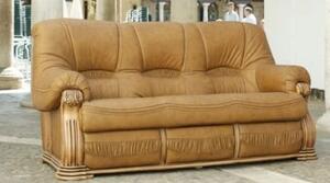 Oropesa Custom Made 3 Seater Sofa Settee Italian Camel Real Leather